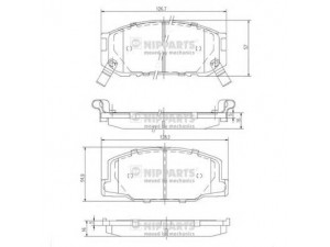 NIPPARTS J3602031 stabdžių trinkelių rinkinys, diskinis stabdys 
 Techninės priežiūros dalys -> Papildomas remontas
04465-14050, 04465-14190, 04465-28150