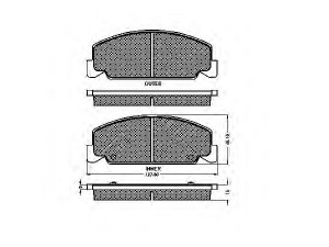 SPIDAN 32684 stabdžių trinkelių rinkinys, diskinis stabdys
45022-SH3-A00