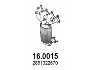 ASSO 16.0015 katalizatoriaus keitiklis 
 Išmetimo sistema -> Katalizatoriaus keitiklis
2851022670