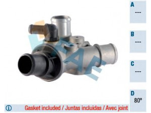 FAE 5336380 termostatas, aušinimo skystis 
 Aušinimo sistema -> Termostatas/tarpiklis -> Thermostat
60812436, 7730098