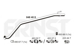 ERNST 048408 išleidimo kolektorius 
 Išmetimo sistema -> Išmetimo vamzdžiai
44 08 444, 44 11 736, 44 17 147