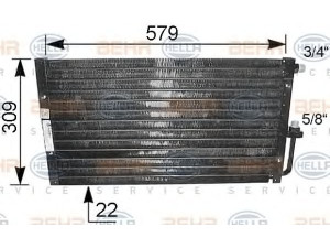 HELLA 8FC 351 039-051 kondensatorius, oro kondicionierius