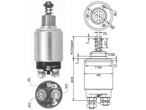 MAGNETI MARELLI 940113050100 solenoidinis jungiklis, starteris