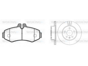 WOKING 86013.00 stabdžių rinkinys, diskiniai stabdžiai 
 Stabdžių sistema -> Diskinis stabdys -> Stabdžių remonto rinkinys
0034200120, 6384210112
