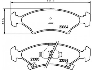 HELLA PAGID 8DB 355 008-241 stabdžių trinkelių rinkinys, diskinis stabdys 
 Techninės priežiūros dalys -> Papildomas remontas
0K20A3323Z, 0K2393323Z, 0K2A43323Z