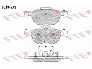 FTE BL1942A2 stabdžių trinkelių rinkinys, diskinis stabdys 
 Techninės priežiūros dalys -> Papildomas remontas
45022-SEA-E01, 45022-SEA-EZ1