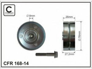 CAFFARO 168-14 kreipiantysis skriemulys, V formos rumbuotas diržas 
 Diržinė pavara -> V formos rumbuotas diržas/komplektas -> Laisvasis/kreipiamasis skriemulys
9143643
