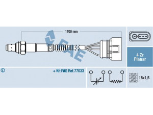 FAE 77903 lambda jutiklis 
 Variklis -> Variklio elektra
077 906 265 AA, 077 906 265 AF