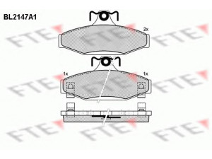FTE BL2147A1 stabdžių trinkelių rinkinys, diskinis stabdys 
 Techninės priežiūros dalys -> Papildomas remontas
48413-05000, 48413-050A0, 4841305000