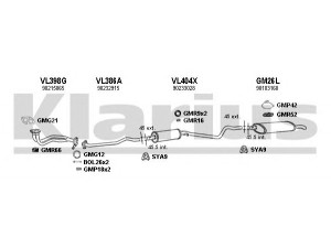 KLARIUS 390698U išmetimo sistema 
 Išmetimo sistema -> Išmetimo sistema, visa