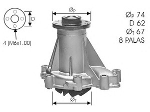 PROTECHNIC PRW0409 vandens siurblys 
 Aušinimo sistema -> Vandens siurblys/tarpiklis -> Vandens siurblys
6612003020