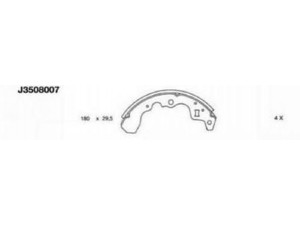 NIPPARTS J3508007 stabdžių trinkelių komplektas 
 Techninės priežiūros dalys -> Papildomas remontas
53200-82810, 53200-86800, 53200-86800-L00