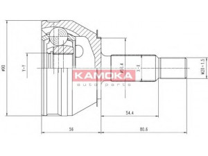 KAMOKA 6190 jungčių komplektas, kardaninis velenas 
 Ratų pavara -> Sujungimai/komplektas
7700874197