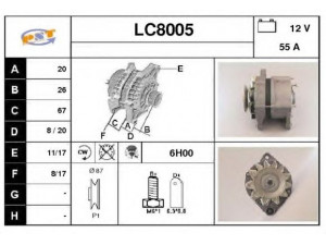 SNRA LC8005 kintamosios srovės generatorius