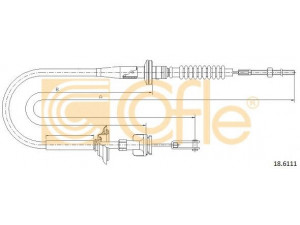 COFLE 18.6111 sankabos trosas 
 Dviratė transporto priemonės -> Kabeliai ir tachometro velenaai -> Sankabos trosas
2371086G80, 2371086G80000