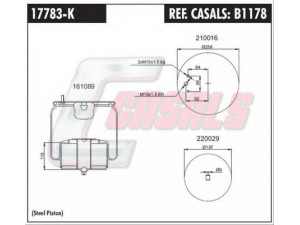 CASALS B1178 dėklas, pneumatinė pakaba
20427783, 20554772, 3987782