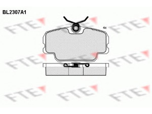 FTE BL2307A1 stabdžių trinkelių rinkinys, diskinis stabdys 
 Techninės priežiūros dalys -> Papildomas remontas
34 11 1 154 443, 001 420 10 20