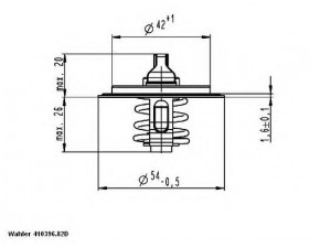 WAHLER 410396.82D termostatas, aušinimo skystis 
 Aušinimo sistema -> Termostatas/tarpiklis -> Thermostat
03L 121 113 A, 03L 121 113 A, 03L 121 113 A