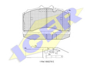 ICER 152047-066 stabdžių trinkelių rinkinys, diskinis stabdys
05.092.90.13.0, 09.000.61.79.1