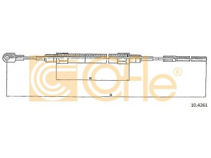 COFLE 10.4261 trosas, stovėjimo stabdys 
 Stabdžių sistema -> Valdymo svirtys/trosai
34411154244