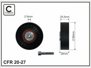 CAFFARO 20-27 kreipiantysis skriemulys, V formos rumbuotas diržas 
 Diržinė pavara -> V formos rumbuotas diržas/komplektas -> Laisvasis/kreipiamasis skriemulys
037 145 276 A, 074 145 278 B, 074 145 278 E