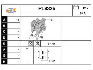 SNRA PL8326 kintamosios srovės generatorius
AH2035M4, MD017645