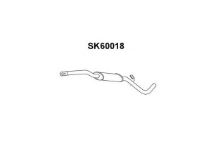 VENEPORTE SK60018 priekinis duslintuvas 
 Išmetimo sistema -> Duslintuvas
6U0253401E