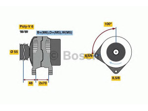 BOSCH 0 986 080 510 kintamosios srovės generatorius 
 Elektros įranga -> Kint. sr. generatorius/dalys -> Kintamosios srovės generatorius
GNU 2336, YLE 10083, YLE 1018 70