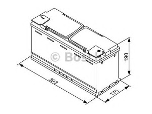 BOSCH 0 092 S5A 150 starterio akumuliatorius; starterio akumuliatorius 
 Elektros įranga -> Akumuliatorius