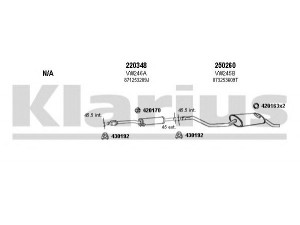 KLARIUS 930332E išmetimo sistema 
 Išmetimo sistema -> Išmetimo sistema, visa