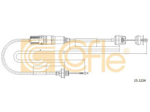 COFLE 15.1224 sankabos trosas 
 Dviratė transporto priemonės -> Kabeliai ir tachometro velenaai -> Sankabos trosas
2150S6, 2150X6, 9633445580
