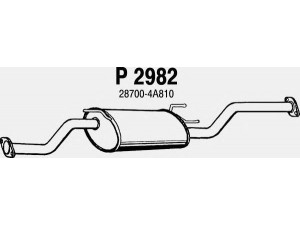 FENNO P2982 vidurinis duslintuvas 
 Išmetimo sistema -> Duslintuvas
28700-4A810