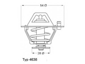 WAHLER 4638.76D termostatas, aušinimo skystis 
 Aušinimo sistema -> Termostatas/tarpiklis -> Thermostat
MD 997605