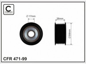 CAFFARO 471-99 kreipiantysis skriemulys, V formos rumbuotas diržas 
 Diržinė pavara -> V formos rumbuotas diržas/komplektas -> Laisvasis/kreipiamasis skriemulys
0002020319, 0002020719, 0002020819