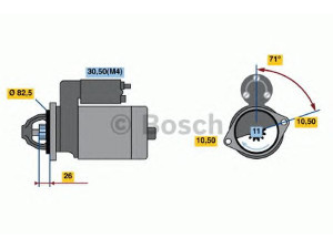 BOSCH 0 001 362 702 starteris