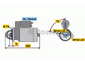 BOSCH 0 001 218 166 starteris
