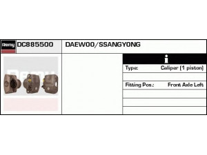 DELCO REMY DC885500 stabdžių apkaba 
 Stabdžių sistema -> Stabdžių matuoklis -> Stabdžių matuoklio montavimas
4811005010