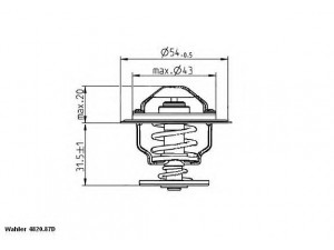 WAHLER 4820.87D termostatas, aušinimo skystis 
 Aušinimo sistema -> Termostatas/tarpiklis -> Thermostat
03G 121 111 A, 03G 121 113 A, 03G 121 111 A