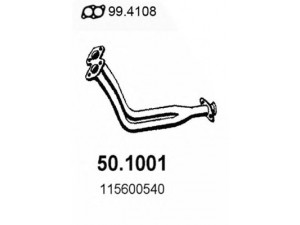 ASSO 50.1001 išleidimo kolektorius 
 Išmetimo sistema -> Išmetimo vamzdžiai
047253091E, 115600540