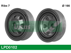 LUCAS ENGINE DRIVE LPD0102 skriemulys, alkūninis velenas 
 Diržinė pavara -> Dirželio skriemulys
500332830