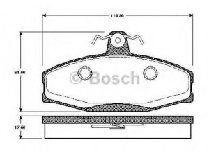 BOSCH 0 986 TB2 305 stabdžių trinkelių rinkinys, diskinis stabdys 
 Techninės priežiūros dalys -> Papildomas remontas
004 532 247 A, 115430285, 6U0 698 151 A