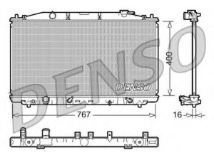 DENSO DRM40025 radiatorius, variklio aušinimas 
 Aušinimo sistema -> Radiatorius/alyvos aušintuvas -> Radiatorius/dalys
19010RL5A51, 19010RL6R51