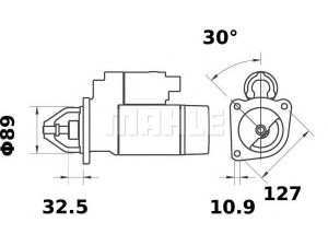 MAHLE ORIGINAL MS 297 starteris
2873K627, 2873K633, 3218978