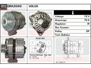 DELCO REMY DRA3040 kintamosios srovės generatorius 
 Elektros įranga -> Kint. sr. generatorius/dalys -> Kintamosios srovės generatorius
1308723, 1323490, 1348401, 5002052