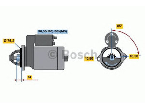 BOSCH 0 001 218 136 starteris 
 Elektros įranga -> Starterio sistema -> Starteris