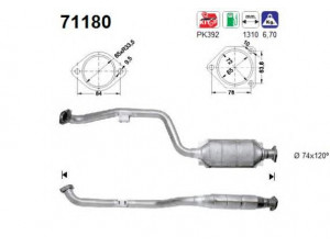AS 71180 katalizatoriaus keitiklis 
 Išmetimo sistema -> Katalizatoriaus keitiklis
2024909019