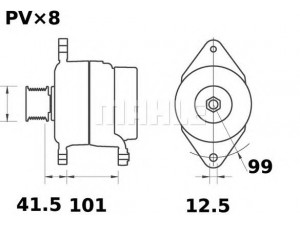 MAHLE ORIGINAL MG 548 kintamosios srovės generatorius
25026011