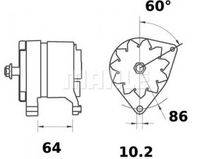 MAHLE ORIGINAL MG 109 kintamosios srovės generatorius