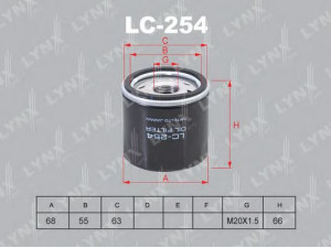 LYNXauto LC-254 alyvos filtras 
 Techninės priežiūros dalys -> Techninės priežiūros intervalai
15208-00QAG, 8200 257 642