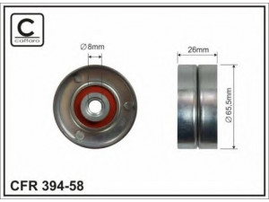 CAFFARO 394-58 kreipiantysis skriemulys, V formos rumbuotas diržas 
 Diržinė pavara -> V formos rumbuotas diržas/komplektas -> Laisvasis/kreipiamasis skriemulys